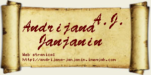 Andrijana Janjanin vizit kartica